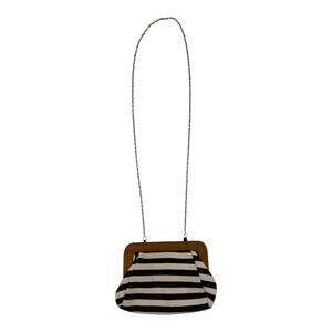 Sole Society Black/Cream Striped Crossbody